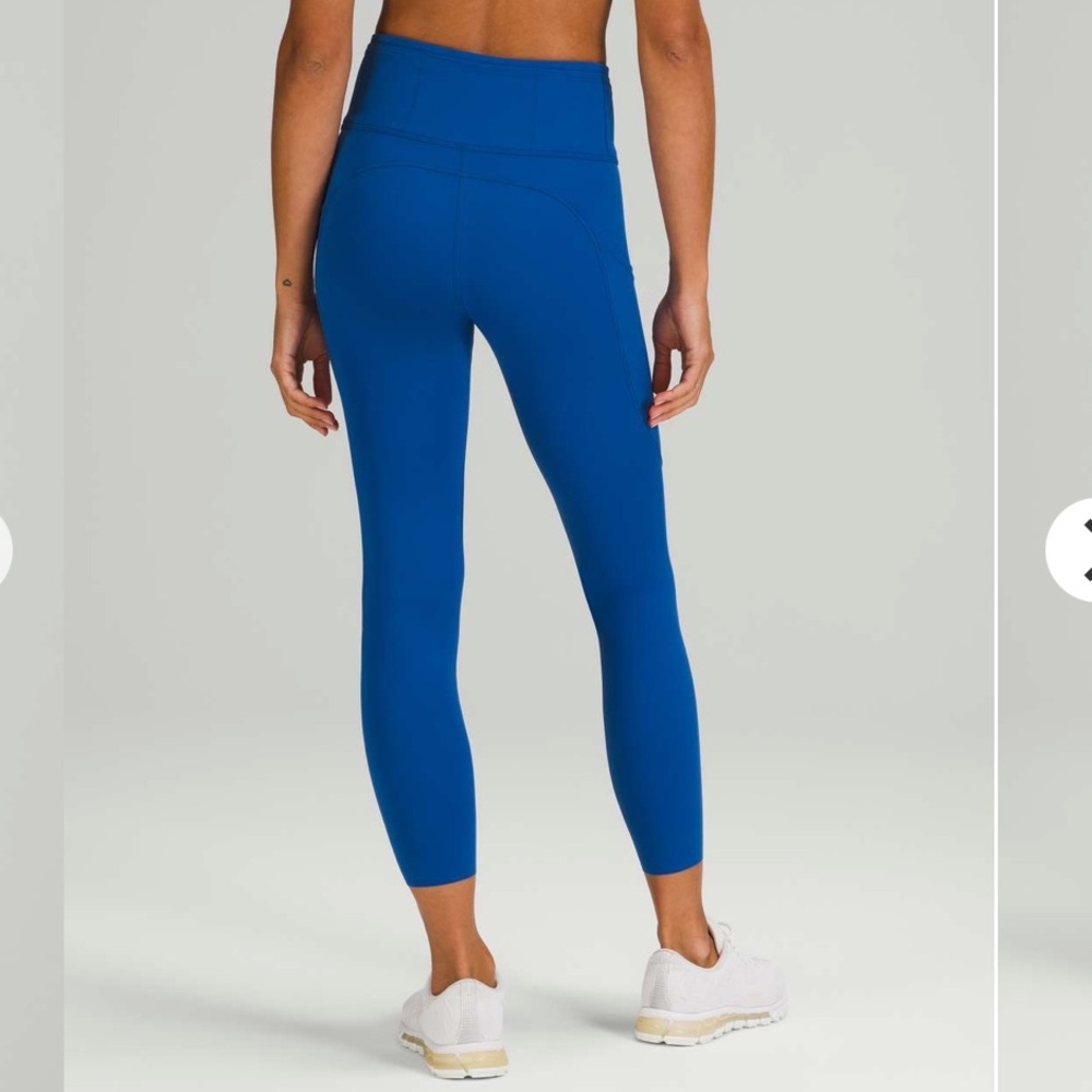 Lululemon Fast and Free High-Rise Tight 25" *Nulux Size 6 NWOT Symphony Blue - Picture 2 of 6